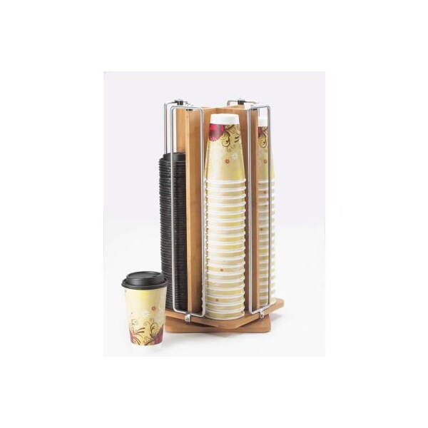 Cal Mil Plastics Cal-Mil 1468 Revolving Bamboo Organizer 9"W x 9"D x 18-1/2"H - 1468
