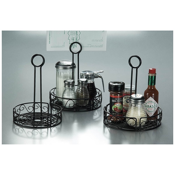 American Metalcraft Condiment Rack, Black, 6 1/4 x 9 In. - WBCC6