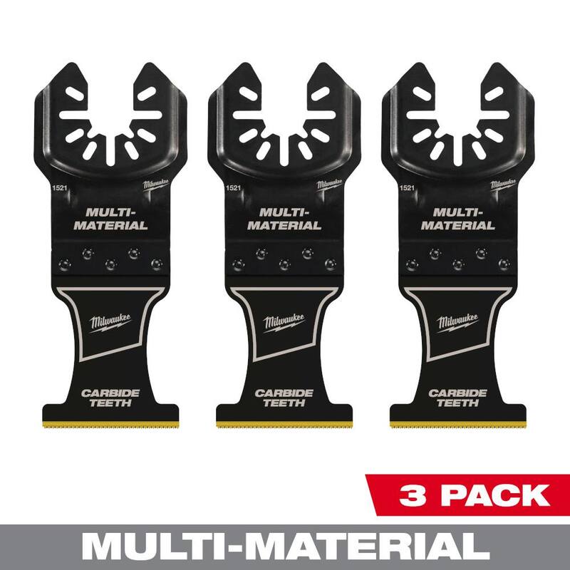 Milwaukee 1-3/8 pulg. Hoja oscilante universal de carburo para corte extremo de madera y metal (paquete de 3) - 49-25-1523