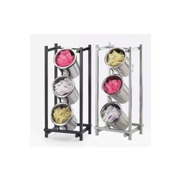 Cal Mil Plastics Cal-Mil 1134-13 One by One Cylinder Display 7-1/2"W x 6-1/2"D x 17-3/8"H Black - 1134-13