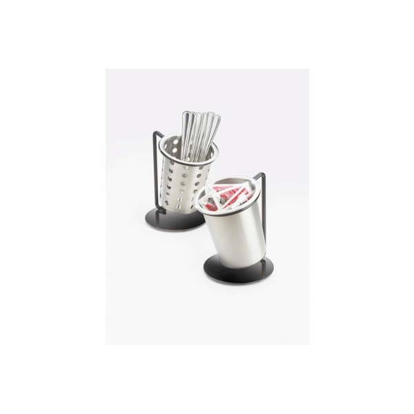 Cal Mil Plastics Cal-Mil 1226-13-SOLID Iron Single Solid Ring Cylinder Display 6"W x 6"D x 6"H Black - 1226-13-SOLID