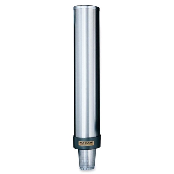 San Jamar Cup Dispenser  Adjustable  12 to 24 oz.  Stainless Steel - SJMC3400P