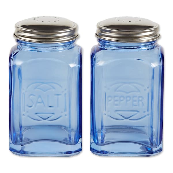 Rsvp International Retro Glass S&P Set - Blue, 2PK - RET-B