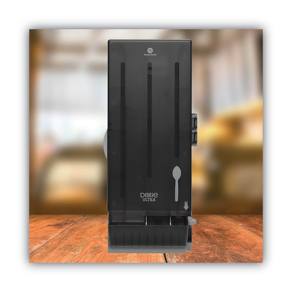 Dixie SmartStock Utensil Dispenser, Spoon, 10x8.75x24.75, Translucent Black - SSSD120