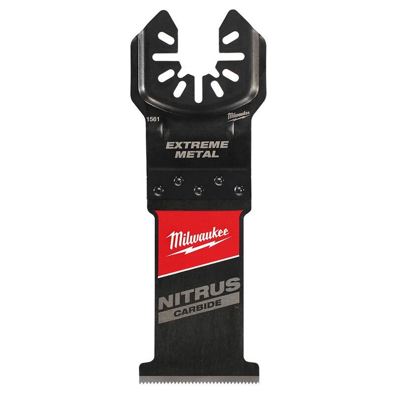 Milwaukee 1-3/8 pulg. Hoja de herramienta multiusos oscilante para corte extremo de metal Nitrus Carbide de ajuste universal (paquete de 10) - 49-25-1569