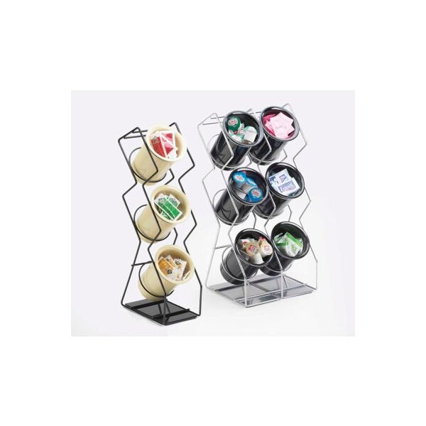 Cal Mil Plastics Cal-Mil 1025-6-13 Iron Cylinder Display 9-1/2"W x 8"D x 20"H Black 6 Cylinder Black - 1025-6-13