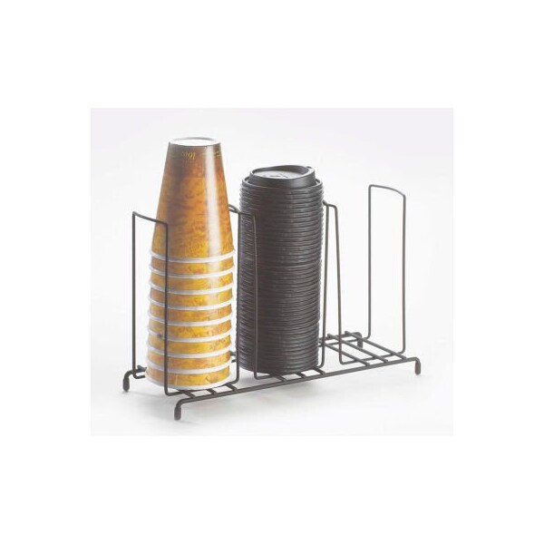 Cal Mil Plastics Cal-Mil 1229 3 Section Cup and Lid Organizer 13"W x 4-1/2"D x 8-1/2"H - 1229