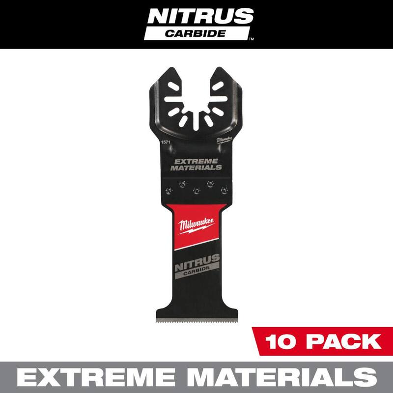 Cuchilla de herramienta múltiple oscilante Milwaukee 1-3/8 pulg. Nitrus Carbide Universal Fit Extreme Materials Cutting (paquete de 10) - 49-25-1579