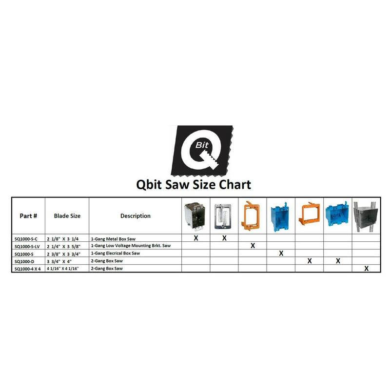 Caja de empotrar antigua de una sola ganga para sierra Q Bit de 2-3/8 in. x 3 3/4 in. - SQ1000-S