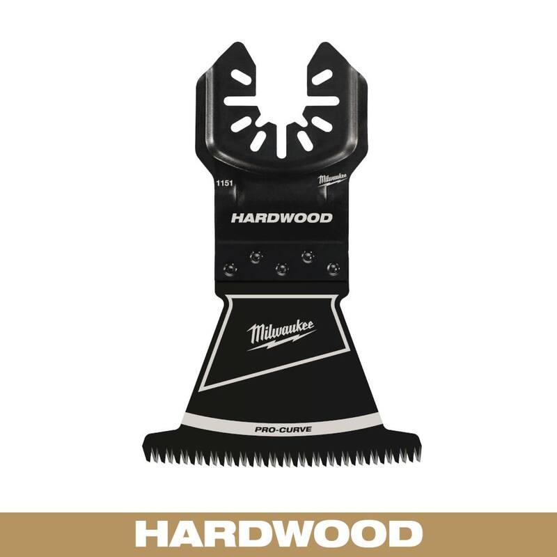 Milwaukee Hoja Oscilante Multiherramienta de Corte en Madera Dura de Acero al Carbono de Ajuste Universal con Dientes Japoneses de 2-1/2 pulgadas (paquete de 1) - 49-25-1151