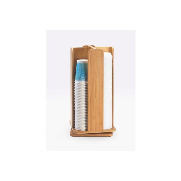 Cal Mil Plastics Cal-Mil 378 Classic Revolving Cup and Lid Organizer 8-1/4"W x 8-1/4"D x 18"H, Acrylic - 378
