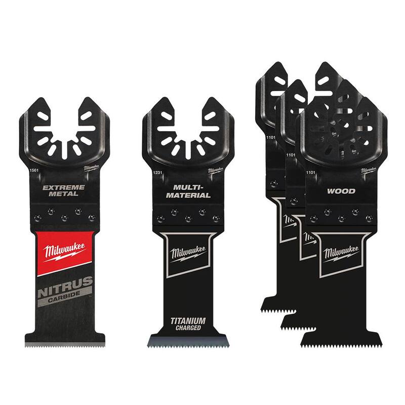 Milwaukee 1-3/8 in. Hoja de herramienta múltiple oscilante para corte extremo de metal Nitrus Carbide de ajuste universal (paquete de 5) - 49-25-1566