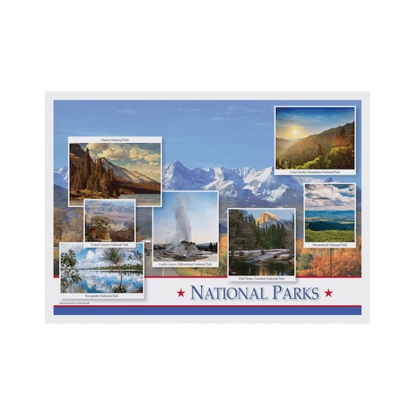 Hoffmaster 10" x 14" National Pride Multipack Paper Placemats, PK1000 - 702087