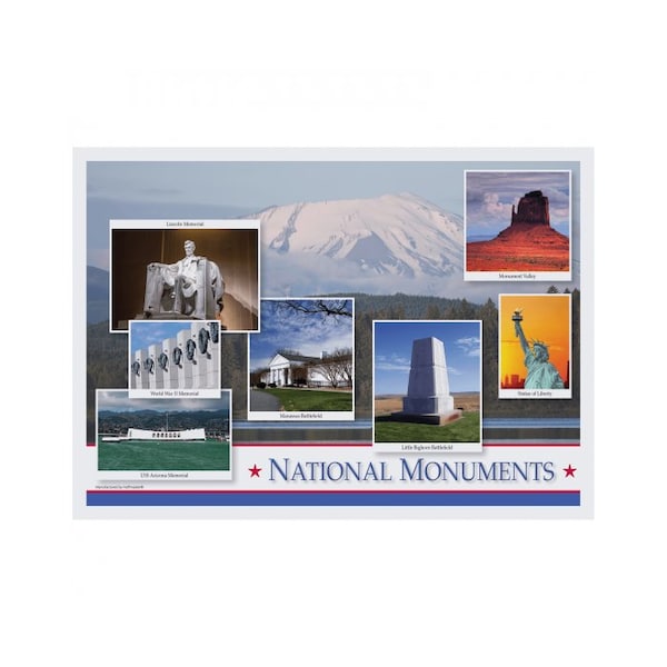 Hoffmaster 10" x 14" National Pride Multipack Paper Placemats, PK1000 - 702087