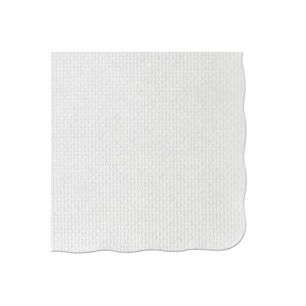 Hoffmaster KNURL EMBOSSED SCALLOPED EDGE PLACEMATS, 9.5 X 13.5, WHITE, 1,000/CARTON - PM32052