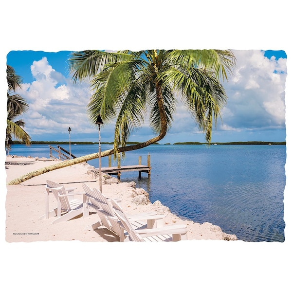 Hoffmaster 10" x 14" Burnt Edge Gulf View Paper Placemats, PK1000 - 311107