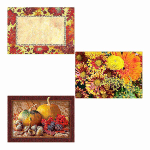 Hoffmaster 10" x 14" Autumn Days Multipack Paper Placemats PK 1000 - 702081