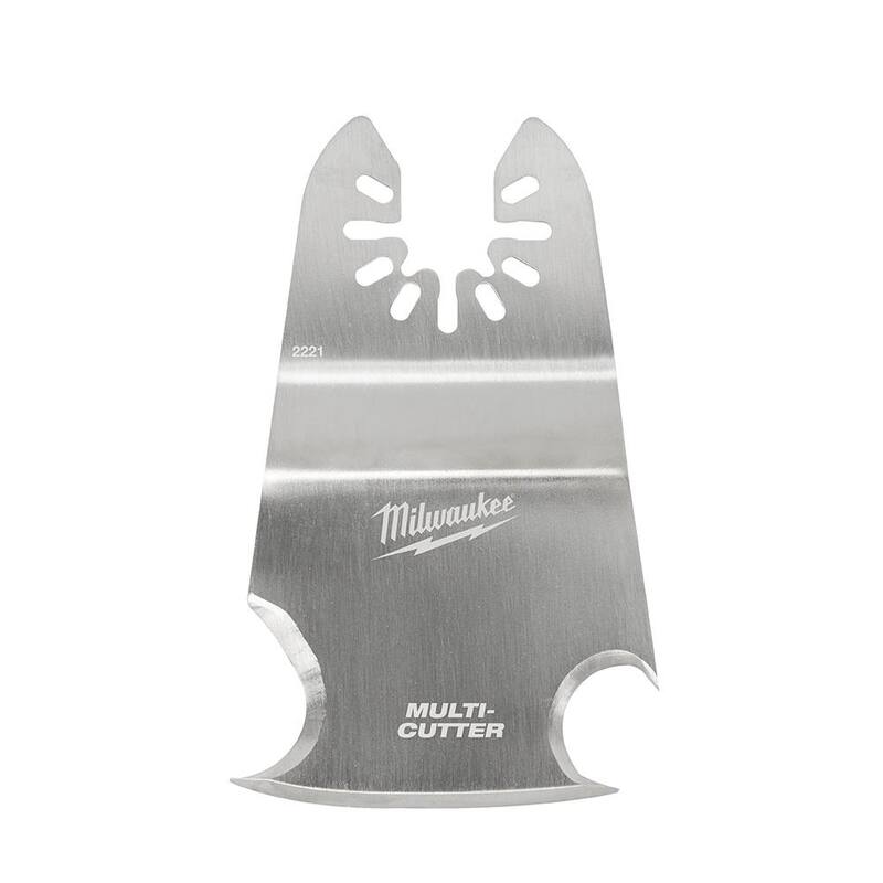 Herramienta multiusos de acero inoxidable universal Milwaukee 3 en 1 para cortar/rascar con hoja oscilante (1 pieza) - 49-25-2221