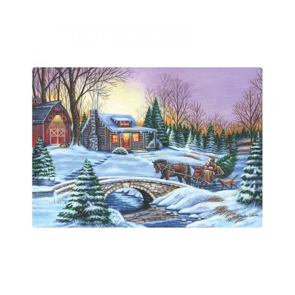 Hoffmaster 10" x 14" Over the River Paper Placemats, PK1000 - 311124