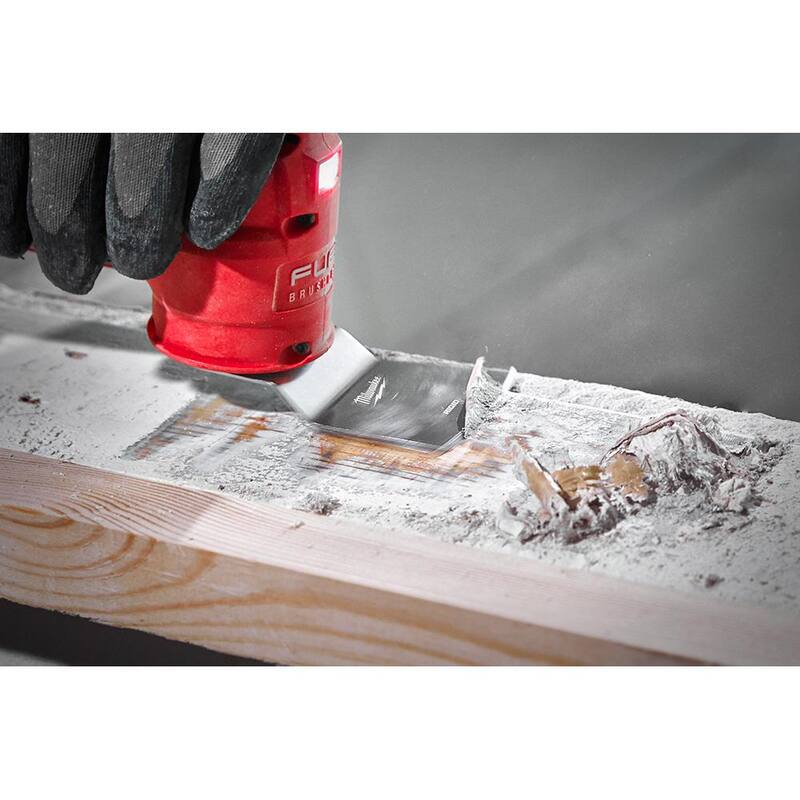 Milwaukee 2 in. Kit de cuchillas oscilantes para raspador de ajuste universal de acero inoxidable Rígido/Flexible para herramienta múltiple (2 piezas) - 49-25-2202