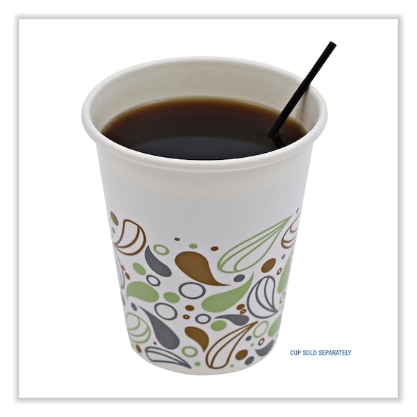 Boardwalk Stir-Straw 5-1/4", Black, PK10000 - BWK STRU525B10