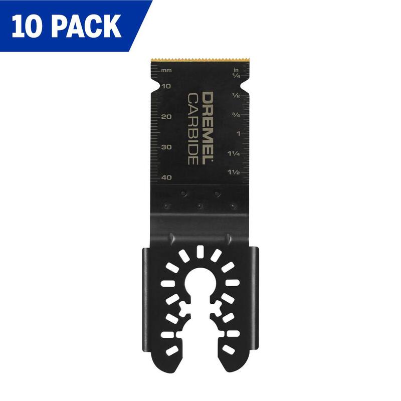 Hoja de herramienta múltiple oscilante para corte al ras de carburo universal de 1-1/4 pulgadas (10 piezas) - MM485XU
