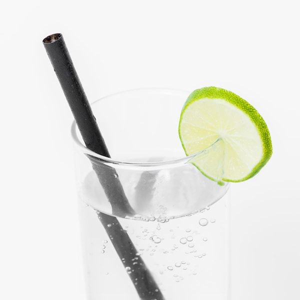Greenprint Greenprint Agave Based Black Agave Wide 8.25" Standard Straw, Paper Wrapped 1,200 ct - JBA21W