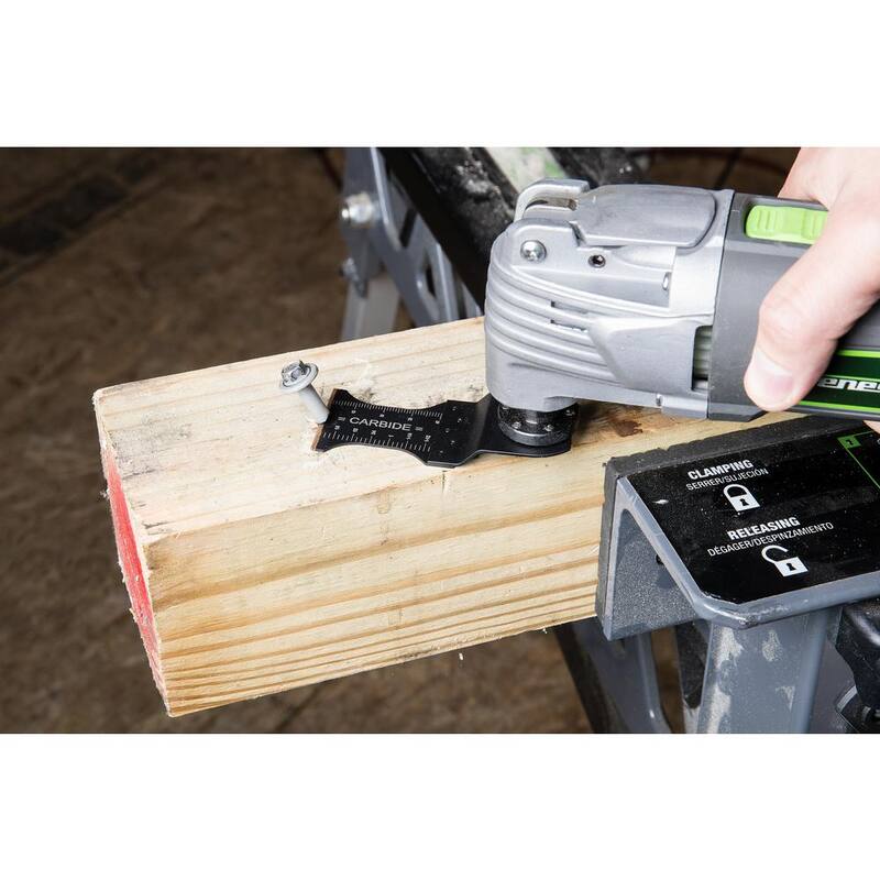 Genesis Universal 1-3/8 in. Quick-Fit Carbide Oscillating Multi-Tool Quick-Release Carbide Flush Cut Blade (paquete de 5) - GAMT541C-5
