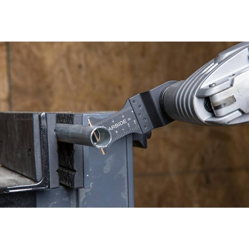 Genesis Universal 1-3/8 in. Quick-Fit Carbide Oscillating Multi-Tool Quick-Release Carbide Flush Cut Blade (paquete de 5) - GAMT541C-5