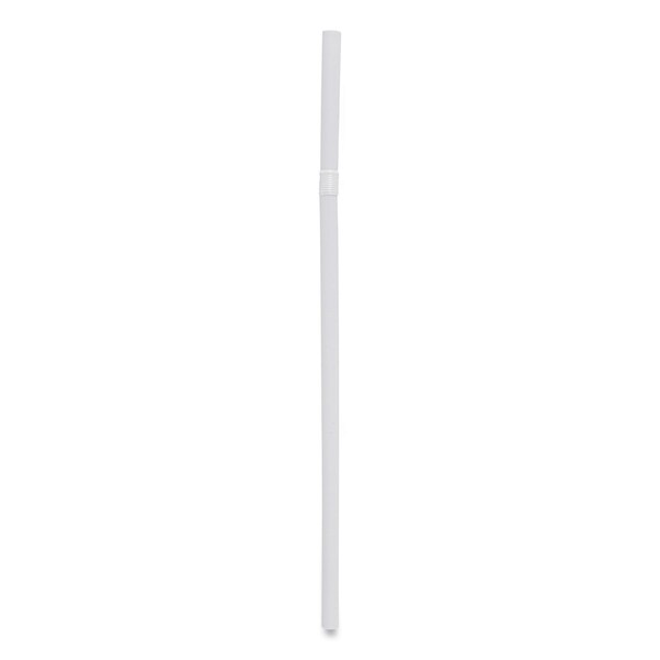 Boardwalk Flexible Wrapped Straws, 7.75", Plastic, White, PK10000 - BWKFSTW775W25