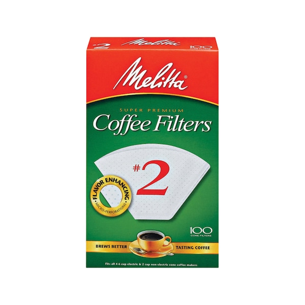 Melitta Melitta 6 cups White Cone Coffee Filter 100 pk - 622712