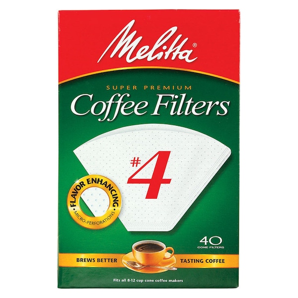 Mr. Coffee Melitta 12 cups White Cone Coffee Filter 40 pk - 624404