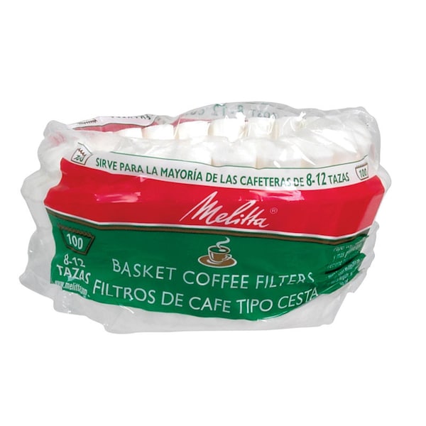 Mr. Coffee Melitta 8-12 cups White Basket Coffee Filter 100 pk - 629552