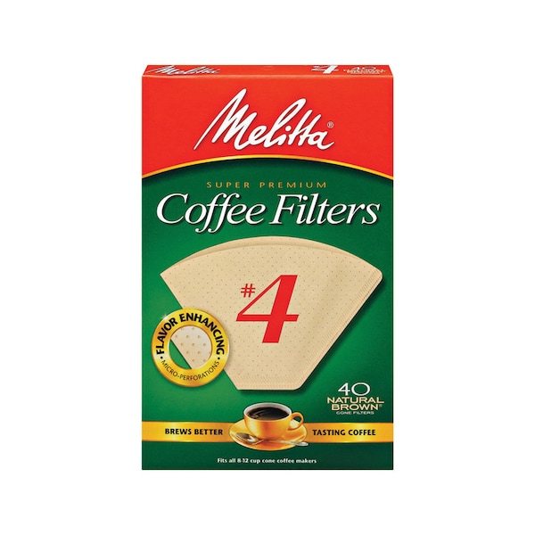 Melitta Melitta 12 cups Brown Cone Coffee Filter 40 pk - 624412