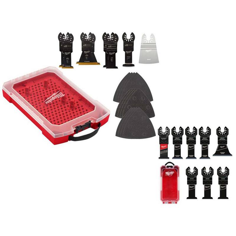 Kit de cuchillas para herramienta múltiple oscilante de Milwaukee (28 piezas) - 49-10-9220-49-10-9208W