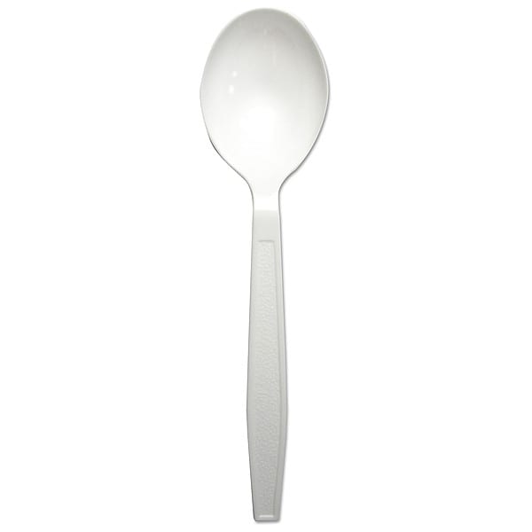 Zoro Select Disposable Soup Spoon, White, Heavy, PK1000 - V01804