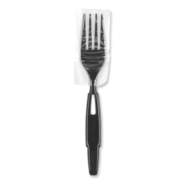 Dixie SmartStock Wrapped Heavy-Weight Cutlery Refill, Fork, Black, PK960, 960PK - SSWPF5