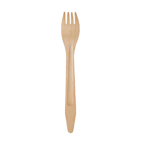 Smarty Had A Party Natural Birch Eco-Friendly Disposable Dinner Forks (600 Forks), 600PK - 4661FK-CASE