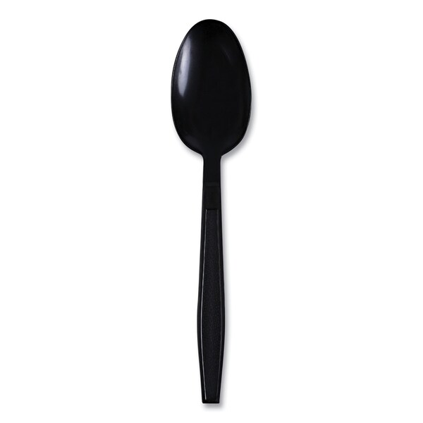 Boardwalk Heavyweight Wrapped Polypropylene Cutlery, Spoon, Plastic, Black, 1000PK - BWKTSHWPPBIW