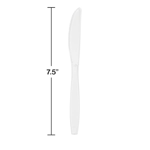 Touch Of Color Clear Plastic Knives, 7.5", 288PK - 010571