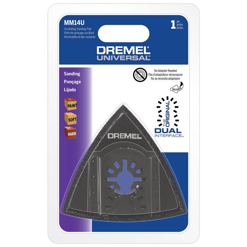 Dremel Universal Sanding and Surface Removal Hook and Loop Oscillating Multi-Tool Blade Backer Pad (1-Piece) - MM14U 

Lijadora universal Dremel para eliminación de superficies con gancho y lazo y almohadilla de respaldo para hoja de herramienta múltiple oscilante (1 pieza) - MM14U