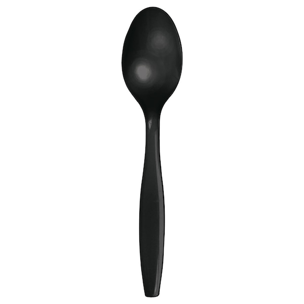 Touch Of Color Black Plastic Spoons, 6.75", 288PK - 010556