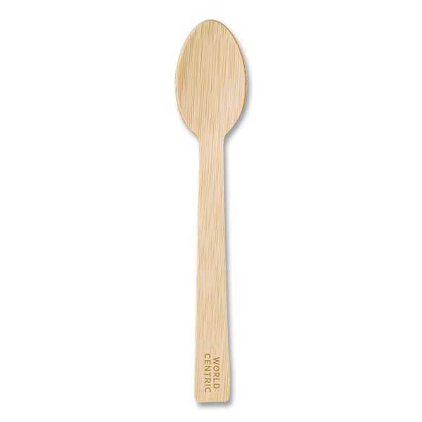 World Centric Bamboo Cutlery, Spoon, 6.7 in., Natural, 2000PK - SP-BB-67