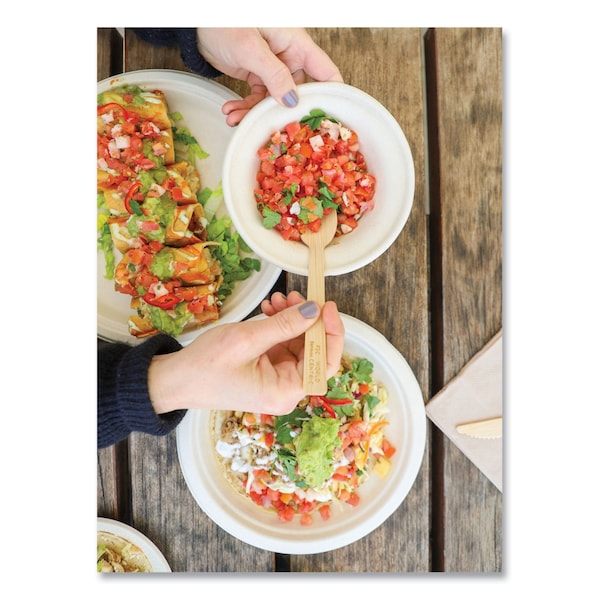 World Centric Bamboo Cutlery, Spoon, 6.7 in., Natural, 2000PK - SP-BB-67