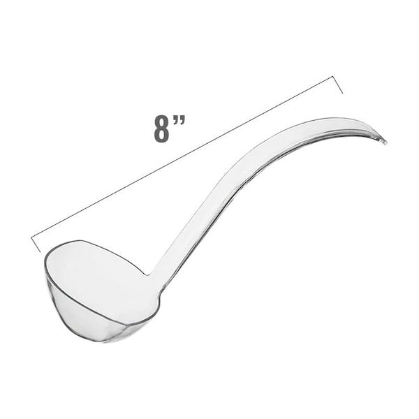 Smarty Had A Party Clear Disposable Plastic Large Serving Ladles (48 Ladles), 48PK - 2652-CASE