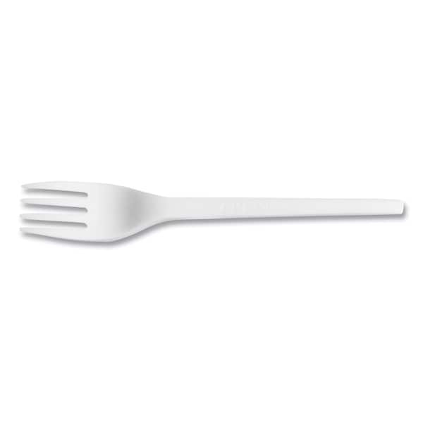 Vegware White CPLA Cutlery, Fork, PK1000 - VW-FK6.5