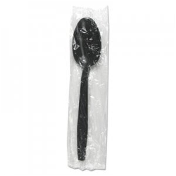 Razoredge BWK Heavyweight Wrapped Polypropylene Cutlery Teaspoon, Black - RA3193409