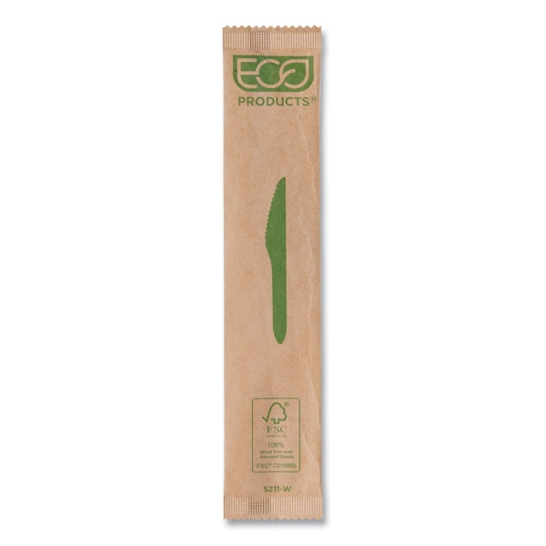 Eco-Products Wood Cutlery, Knife, Natural, PK500 - EP-S211-W