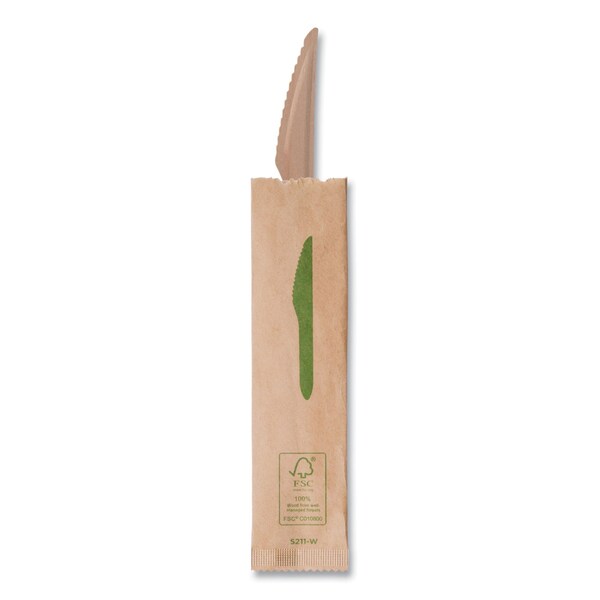 Eco-Products Wood Cutlery, Knife, Natural, PK500 - EP-S211-W