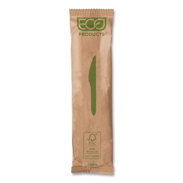 Eco-Products Wood Cutlery, Knife, Natural, PK500 - EP-S211-W